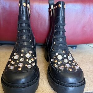 LATEST FROM:: Karl Lagerfeld Breck Studded Black Boots 11MUS. 42B/EU Reg $229